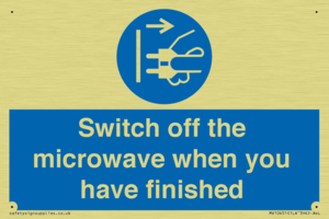 Switch off the microwave when you have finished